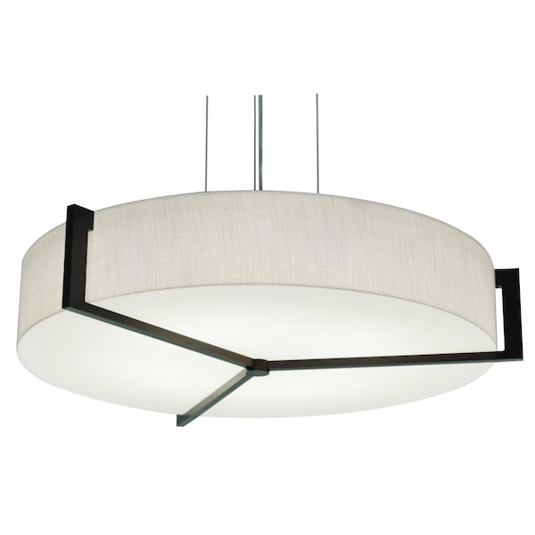 Apex 21" LED Pendant - Espresso Finish - Jute Shade